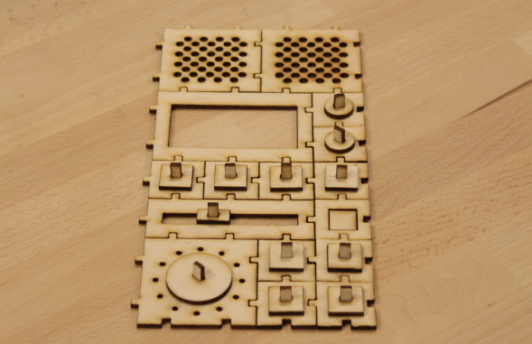 Assembled wooden FM Radio dashboard