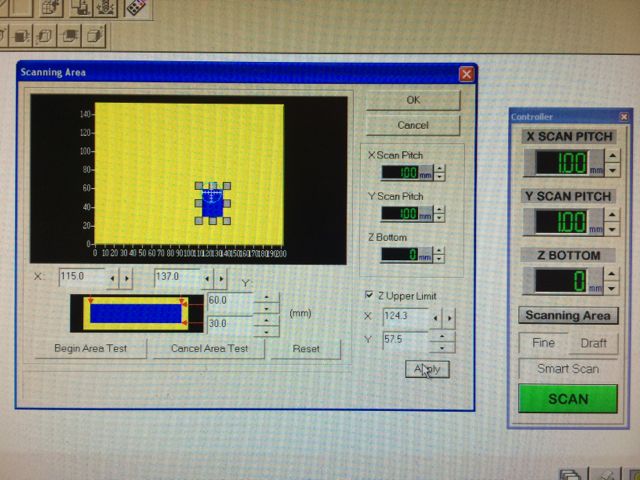 Modela Scan Area Z Upper Limit