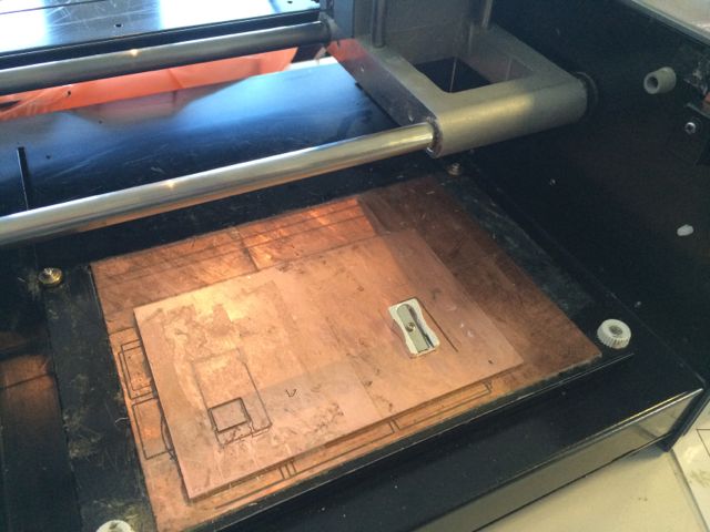 Pencil Sharpener Stuck Down on Modela Bed