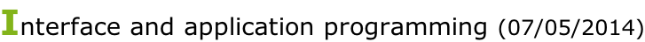 Interface and application programming (07/05/2014)