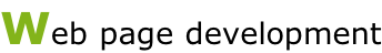 Web page development