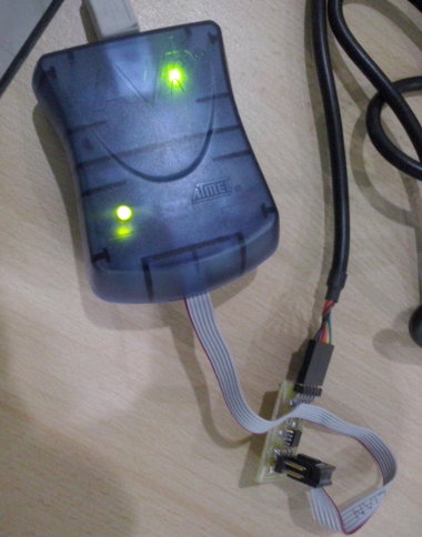 Sensor board programmed with AVR ISP