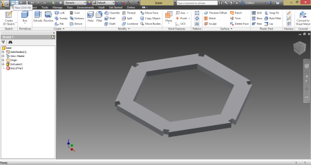 hexagonal lower base