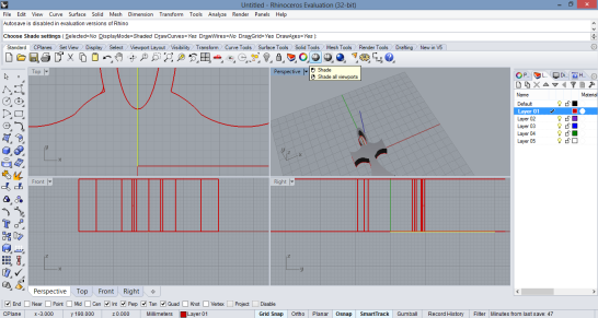 first steps molding design with Rhino