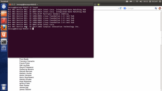 testing lsusb