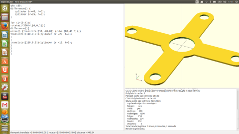 final model rendered in openSCAD