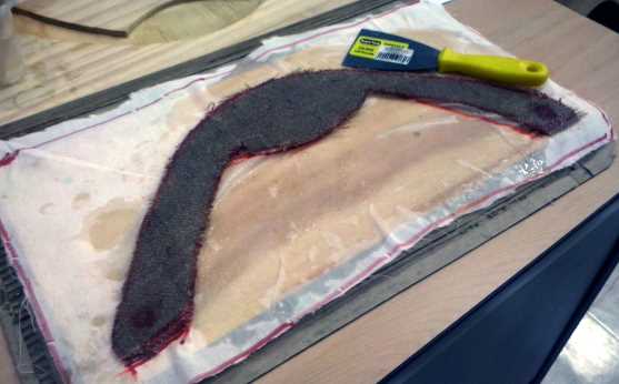 burlap in resin