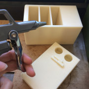 Blowing away the water of 3D prints