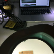 Soldering: Magnified board