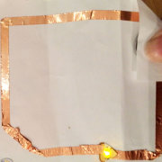 hidden copper circuit with LED sticker
