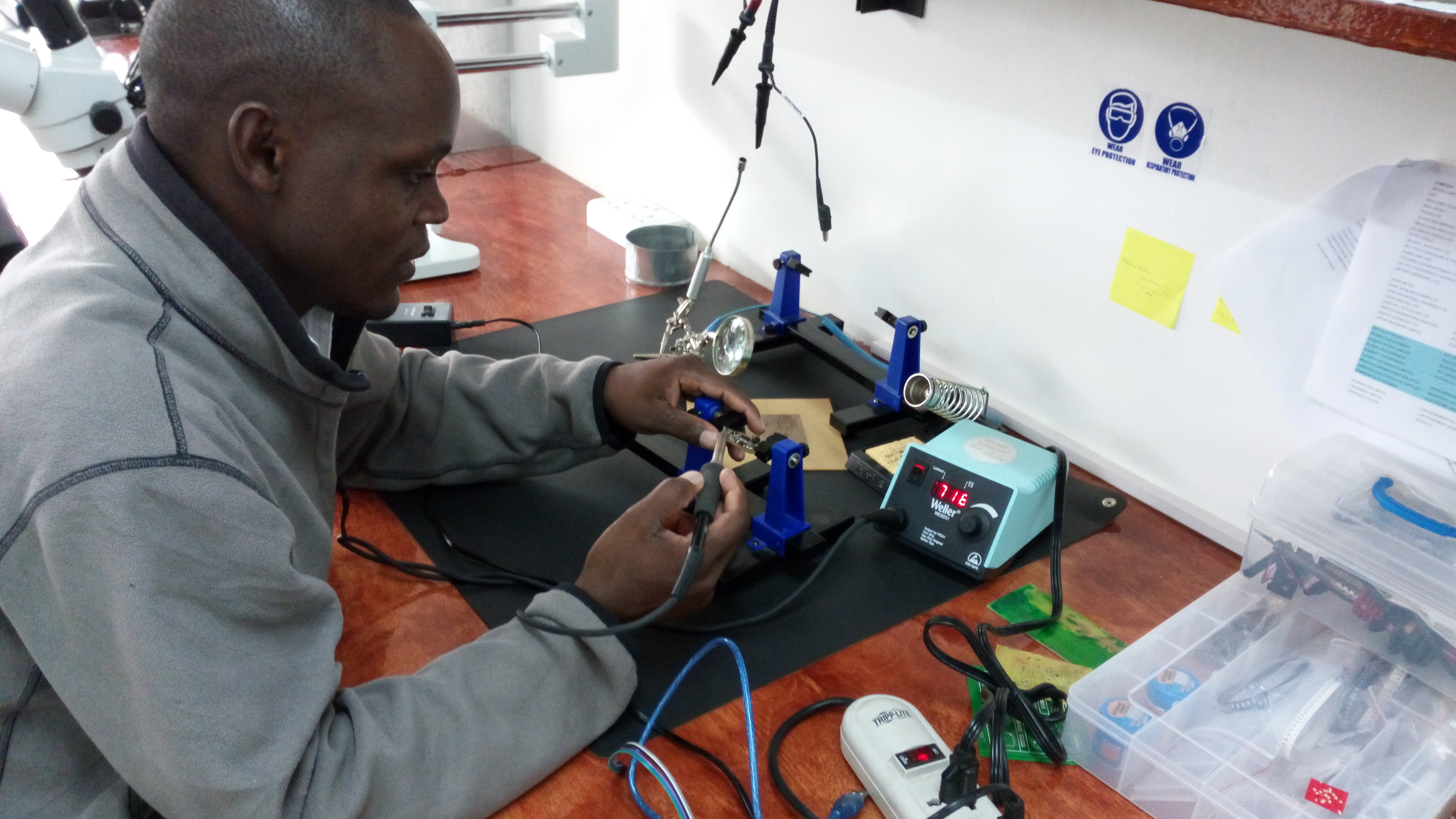 Components before soldering