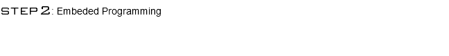 step2: Embeded Programming