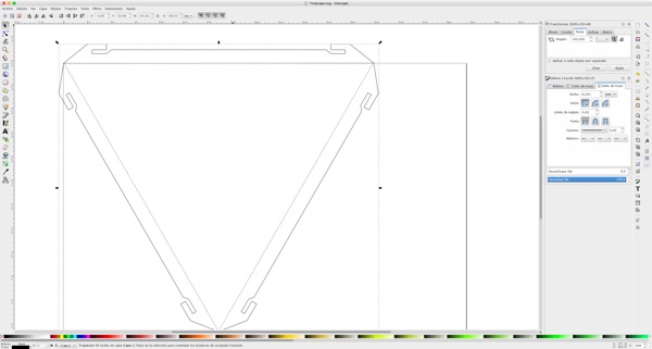 Triangle drawing in inskape Inkscape drawing