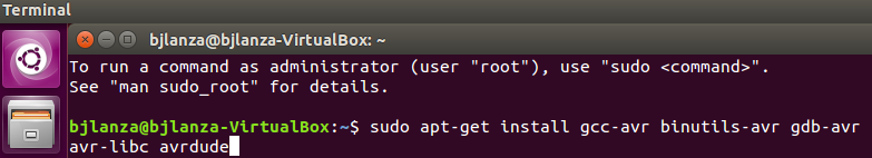 Ubuntu installing avr toolchain