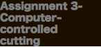 Assignment 3- Computer-controlled cutting