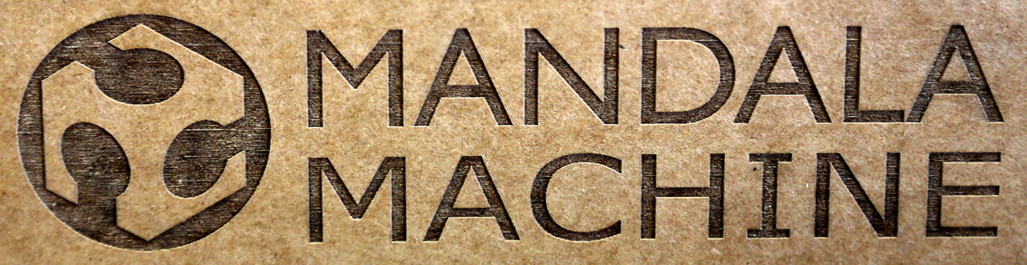 A banner for the site with the letters Mandala Machine