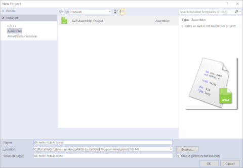 File > New > New Project