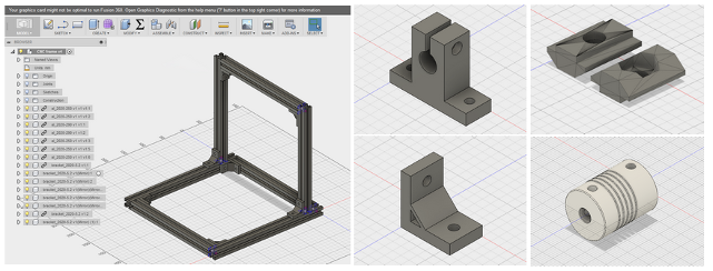 frame & supports cad model