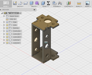 x & z-axis stage cad model