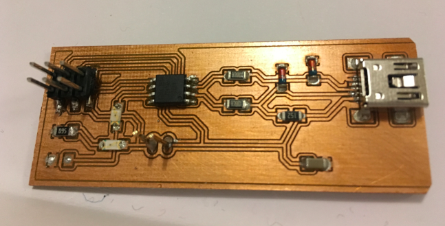 Aleksandra's solderd board