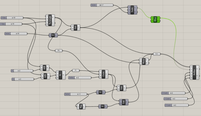 bio-unit blue print by grasshopper