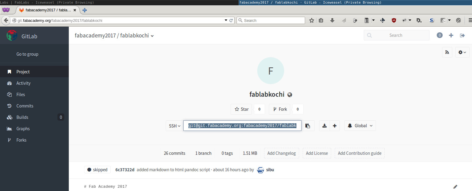 FabLab Kochi git repo