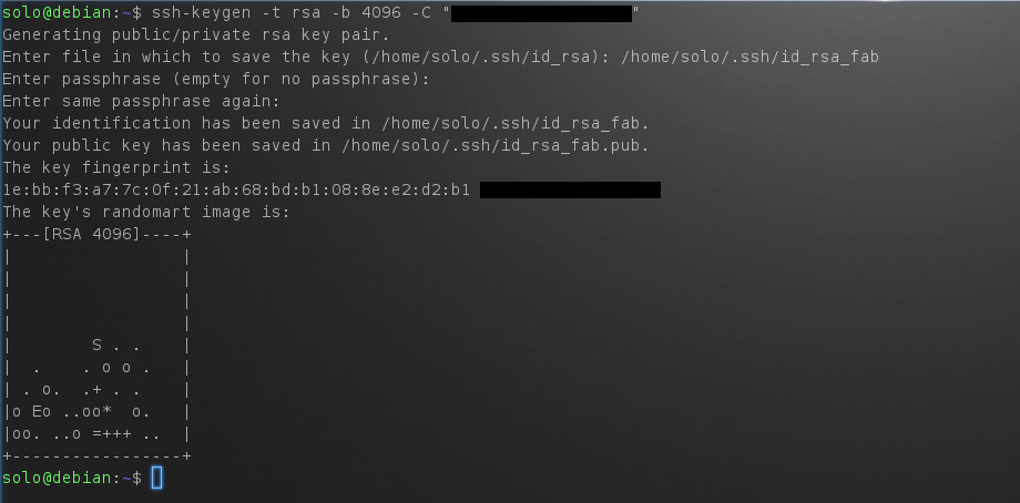 Generate keys