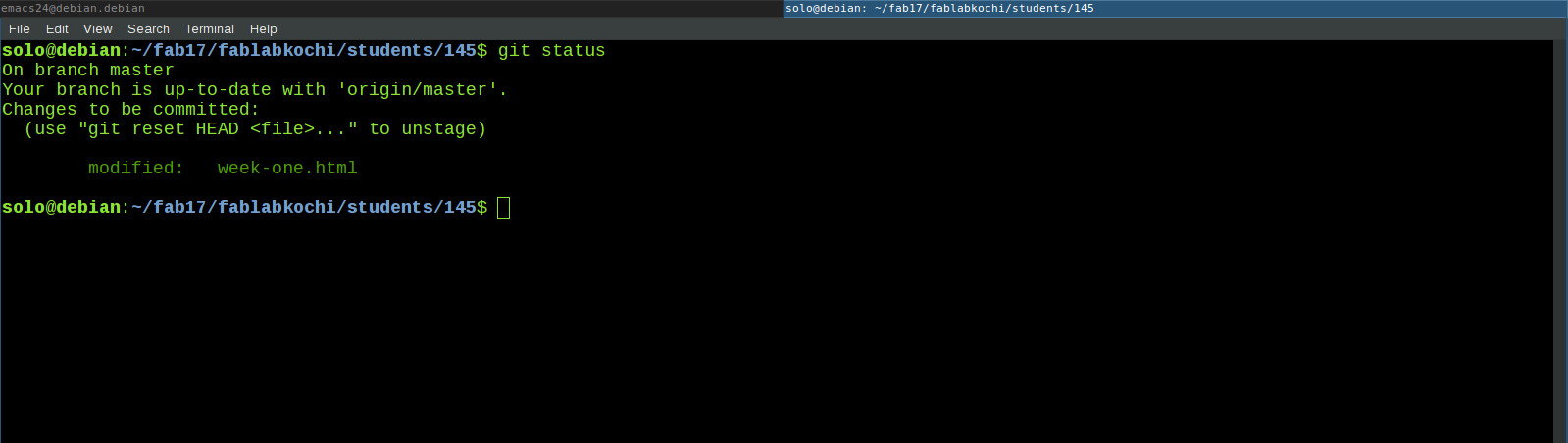 Git add status