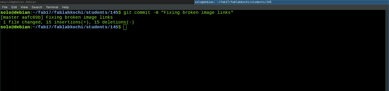 Git commit status