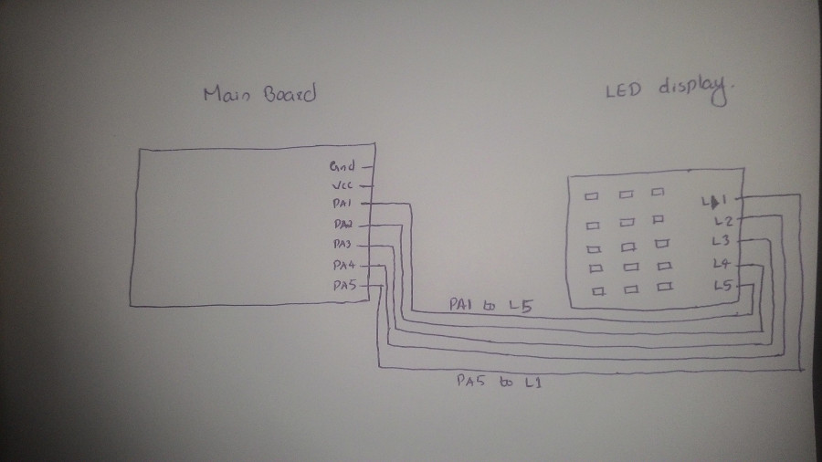 led display connections with main board