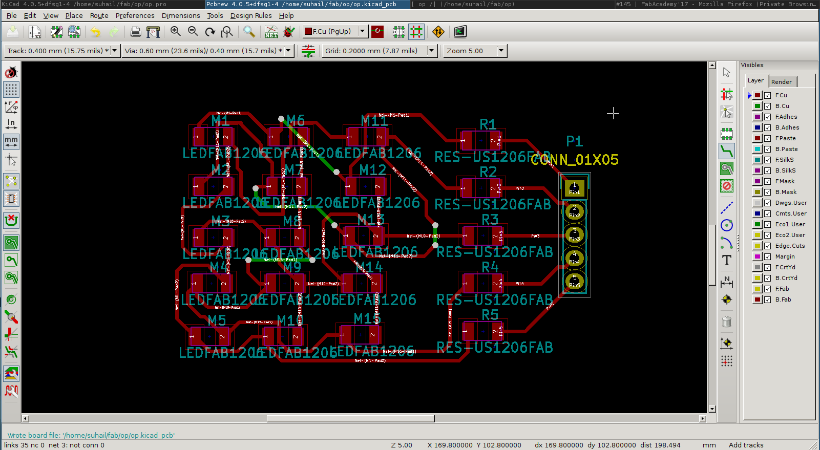 led display kicad design