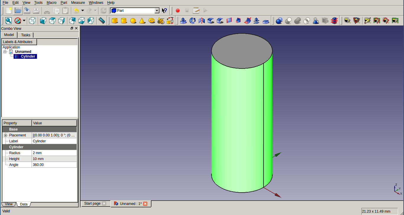 cylinder shape