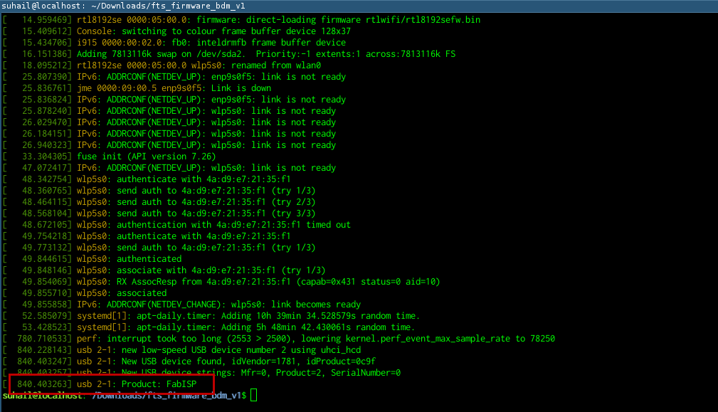 dmesg command