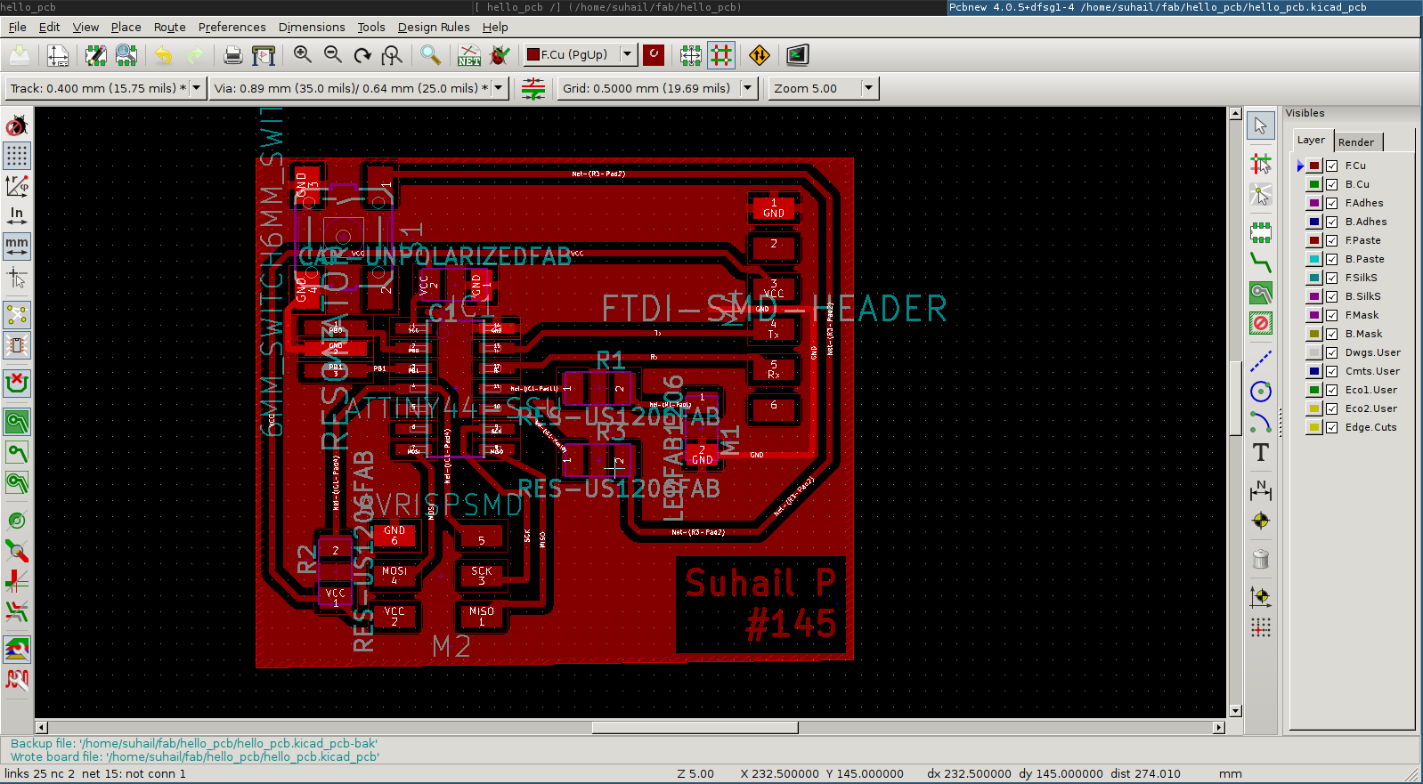 PCB footprint