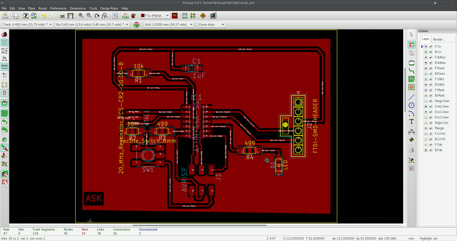 pcb & button