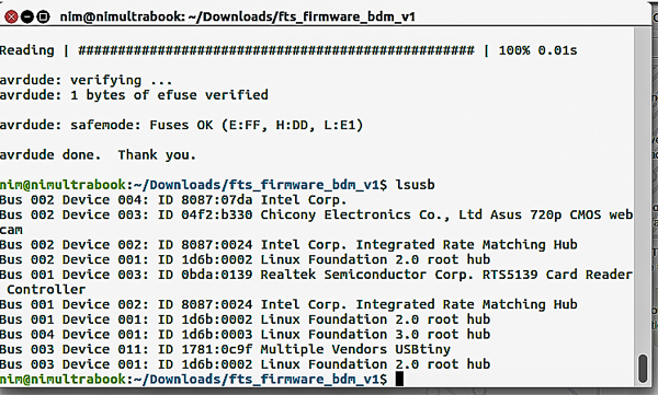 list of usb devices