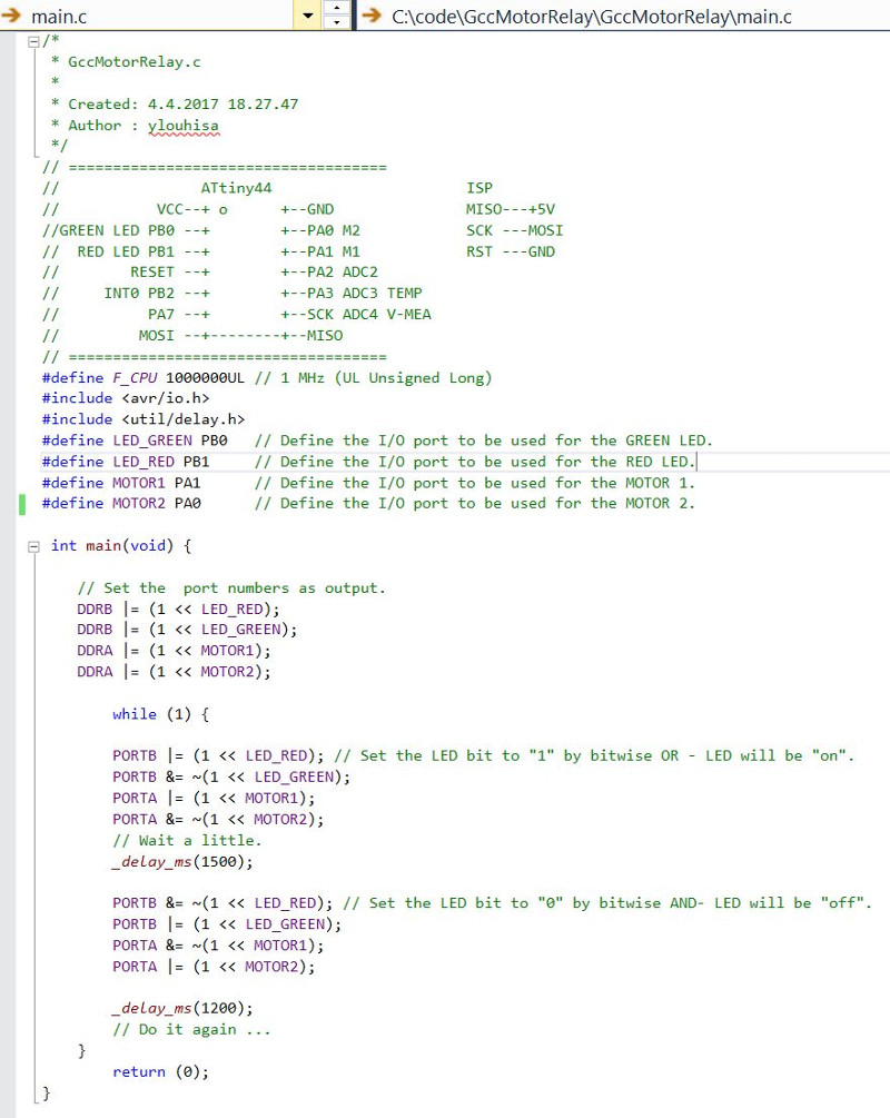 motor code