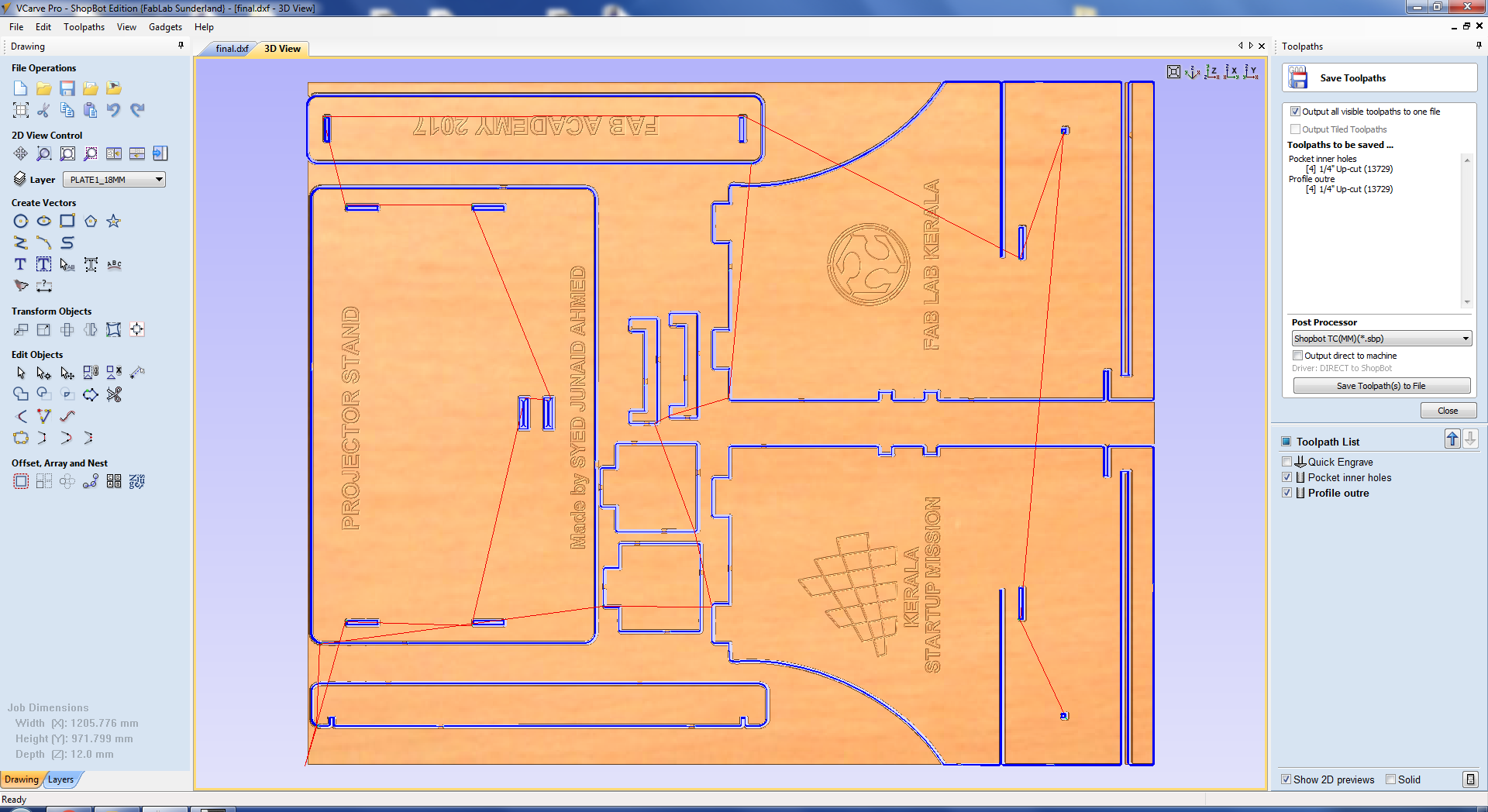 VCarve settings