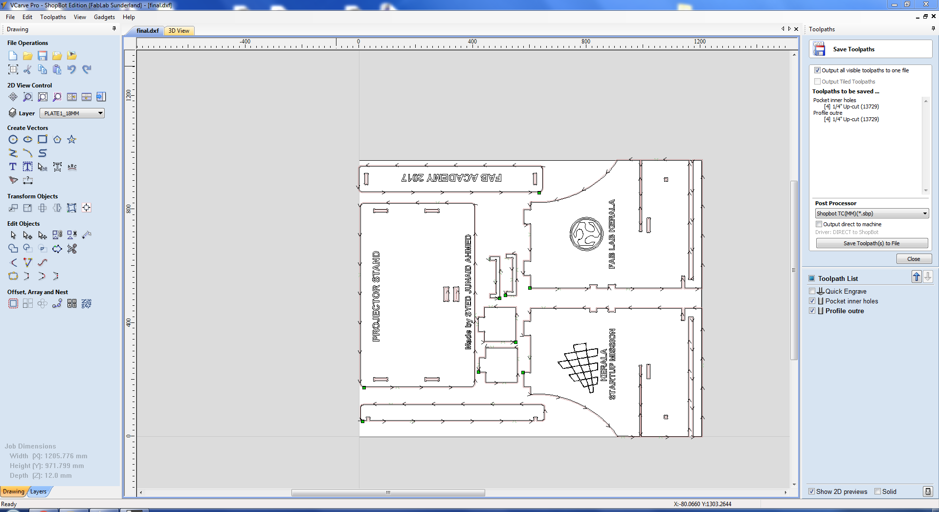 VCarve settings