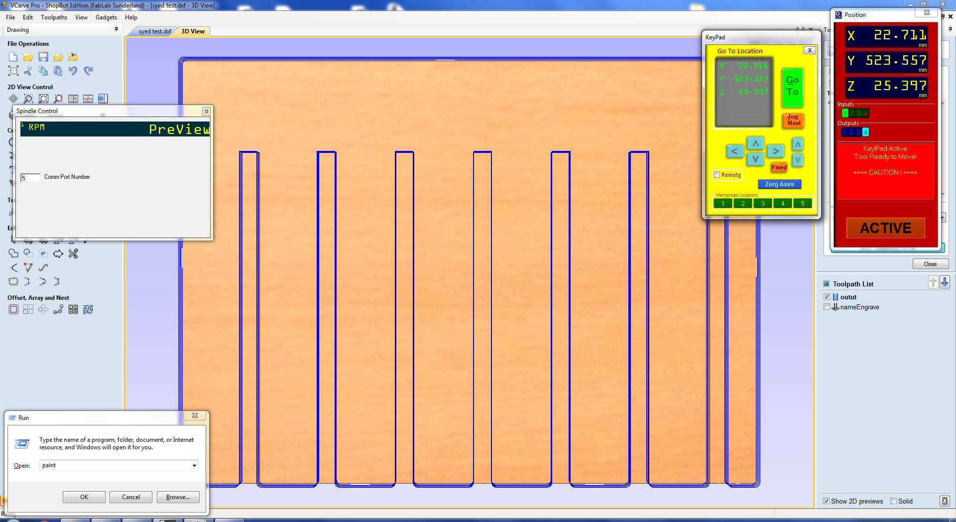 VCarve settings