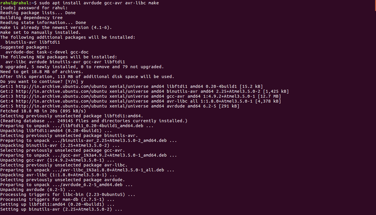 Installing avrdude 
