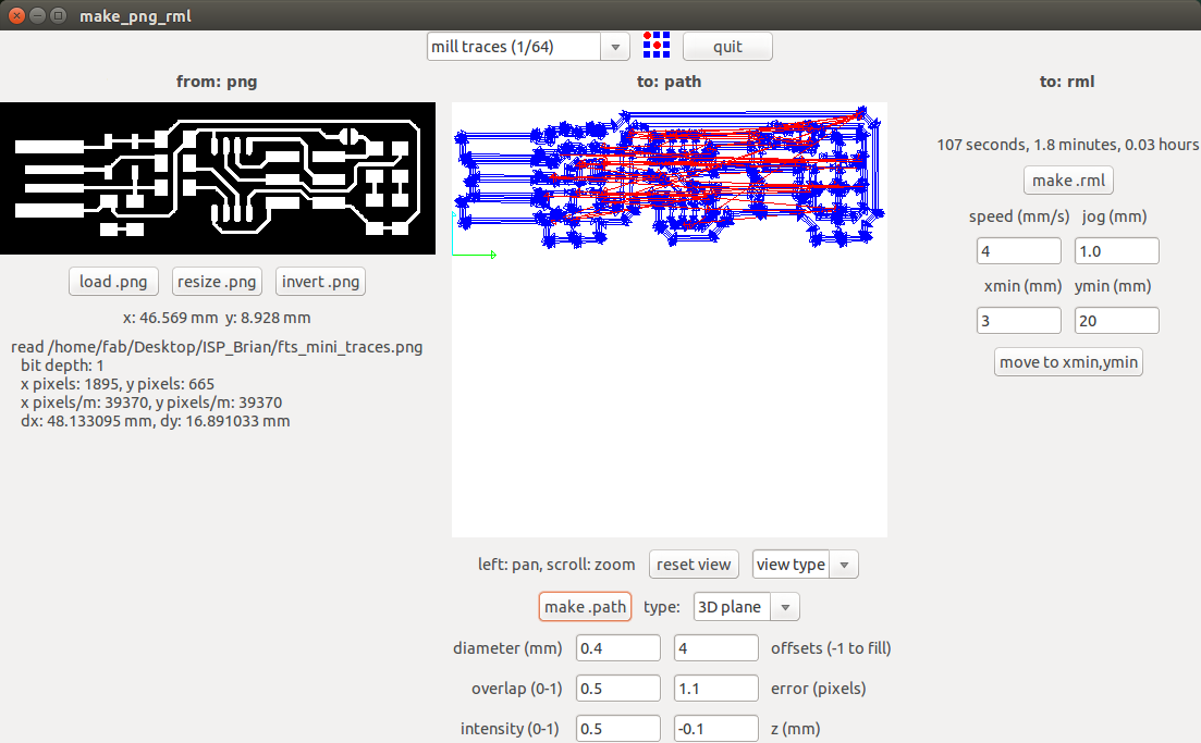 PCB milling using Fabmodule 