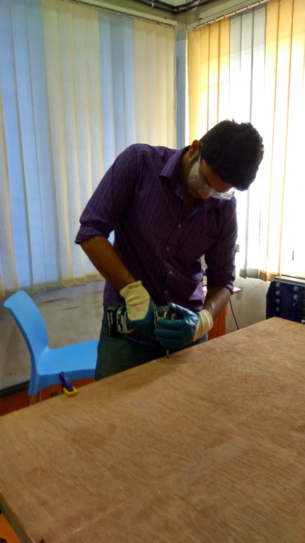 Designing the height adjustable table. 