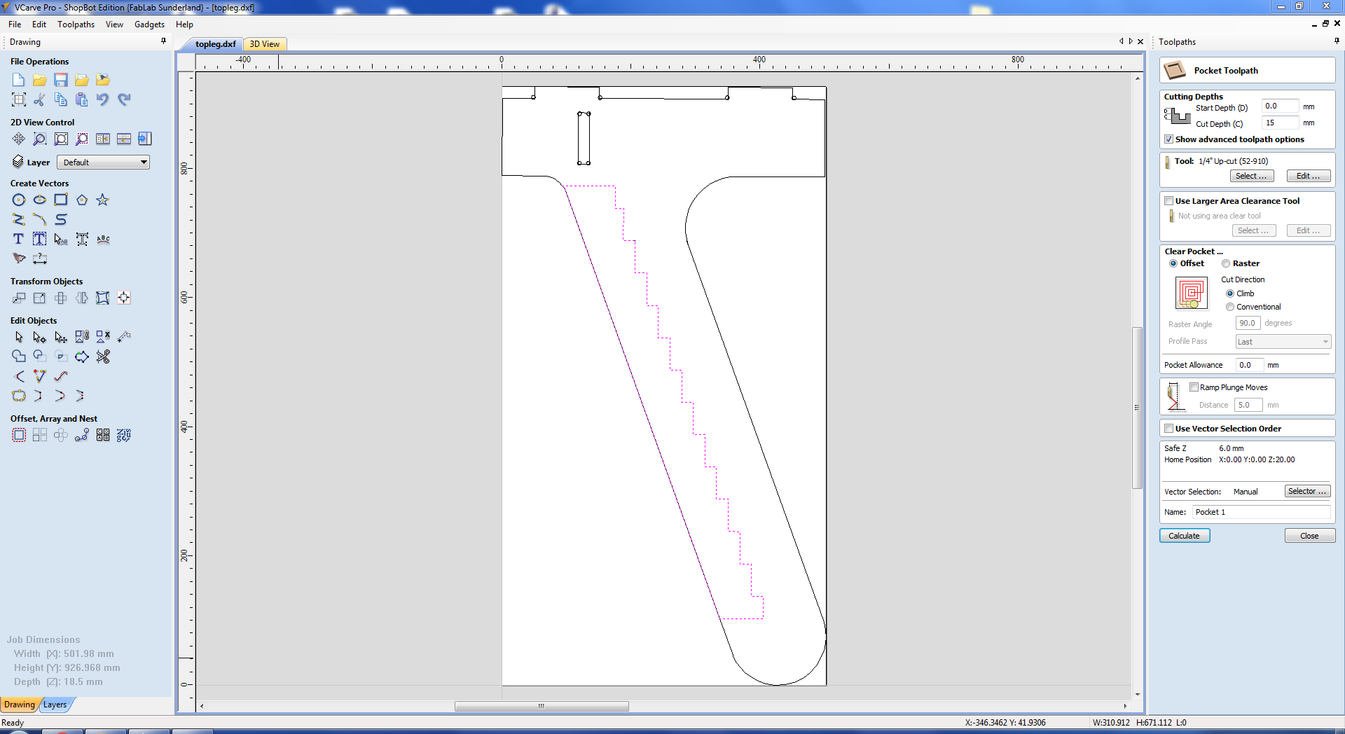 Designing the height adjustable table. 