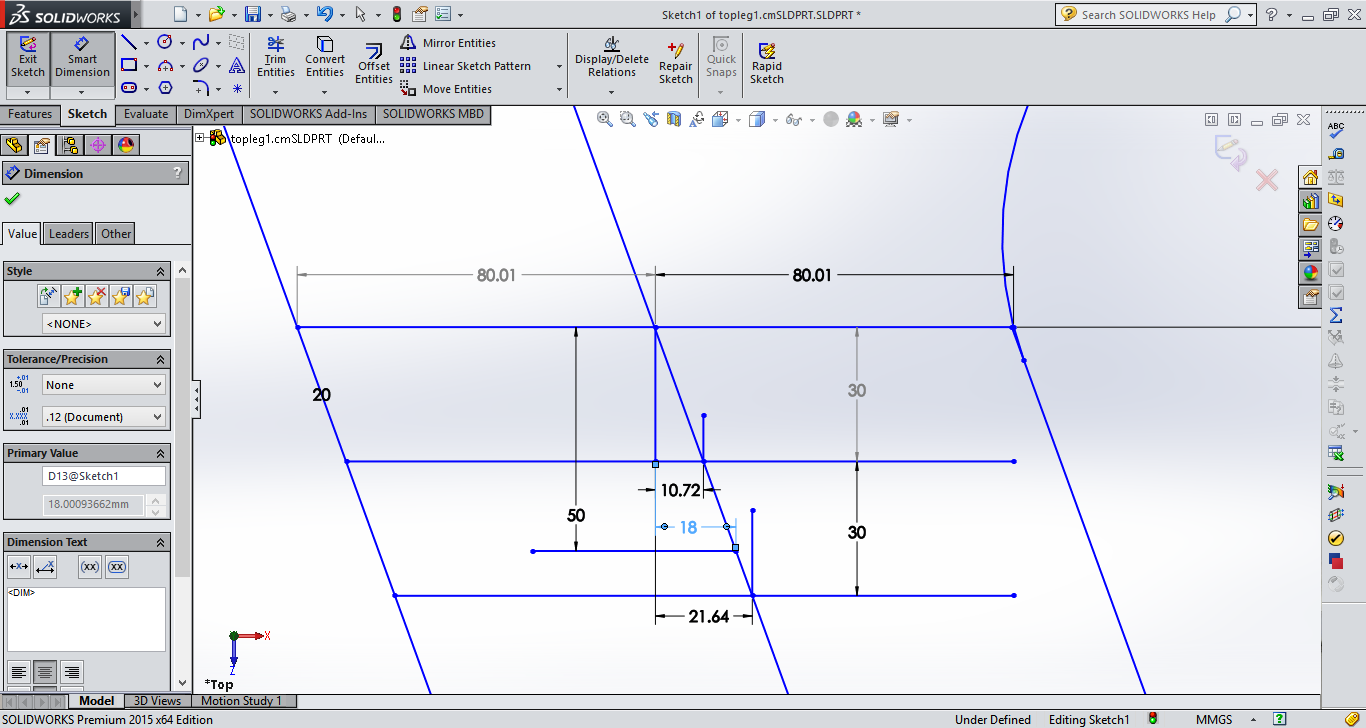 Designing the height adjustable table. 