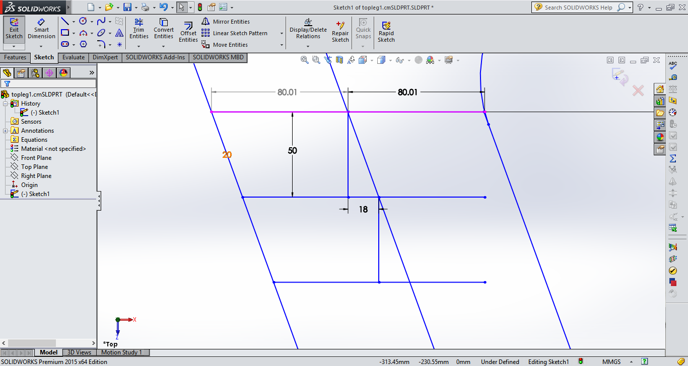 Designing the height adjustable table. 