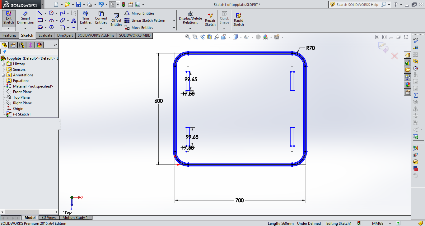 Designing the height adjustable table. 