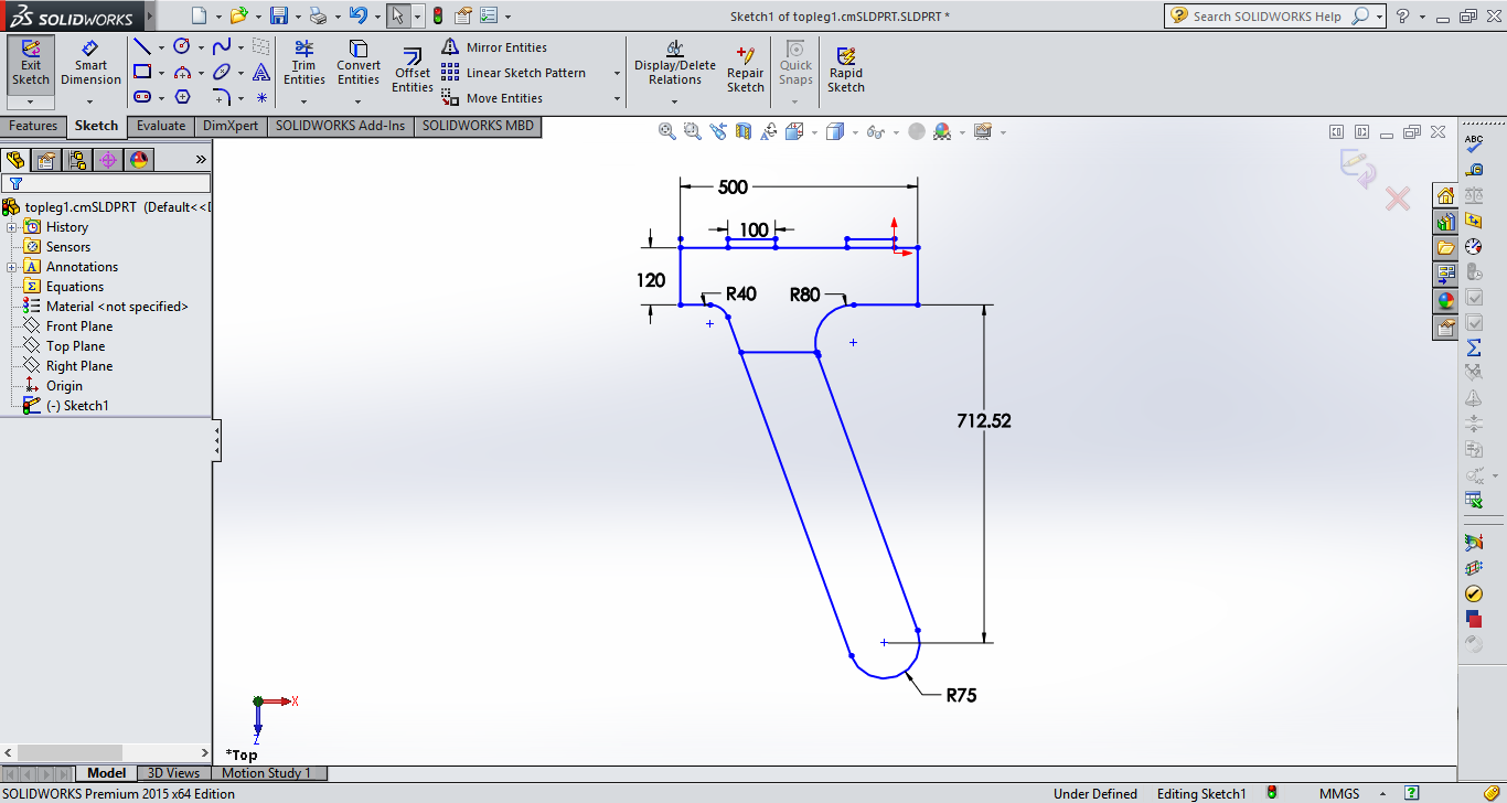 Designing the height adjustable table. 