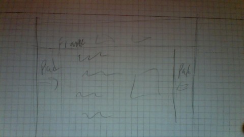Sketched layout on paper