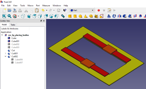 Screenshot part in freecad